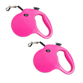 Kuber Industries Retractable Dog Leash|One Button Break with Safety Lock|Automatic & Non-Slip Handle|WINDOG-1092|Soft Padded Handle for Comfort Grip|Pet Training & Walking Accessory|Red (Pack of 2)